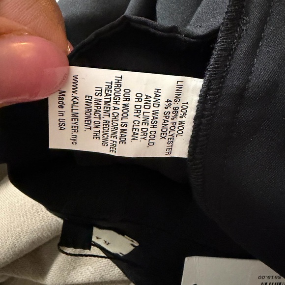 NWT Kallmeyer- houghton pleated black trousers size 8 - Picture 4 of 4